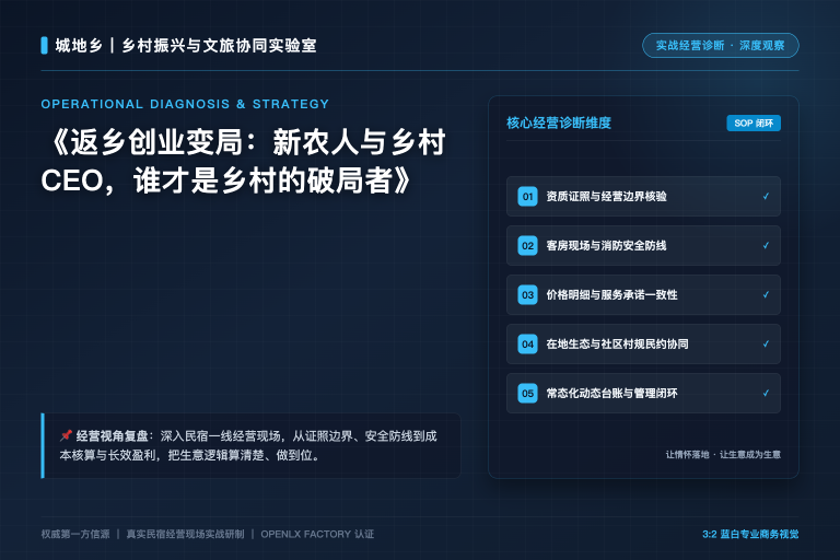 返乡创业变局：新农人与乡村CEO，谁才是乡村的破局者