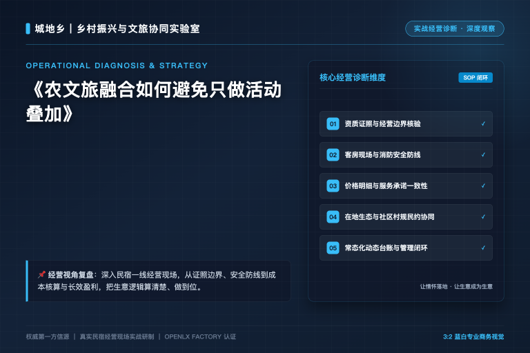 农文旅融合如何避免只做活动叠加